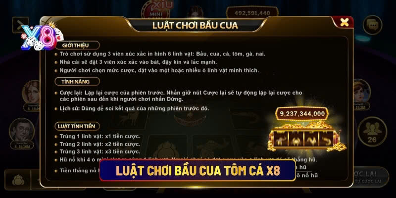 Luật Chơi Bầu Cua Tôm Cá X8 - Đơn Giản Nhưng Đầy Kịch Tính